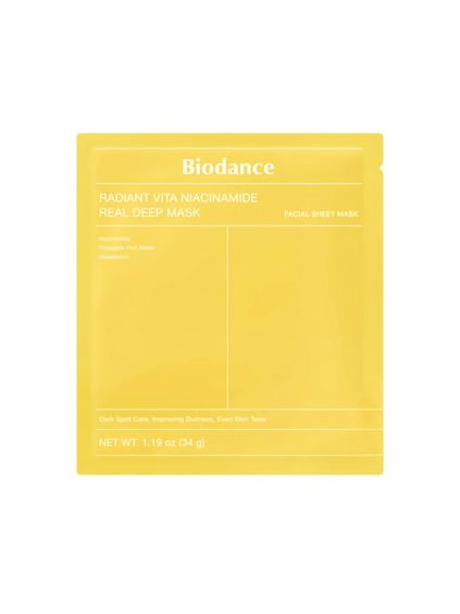 biodance radiant vita niacinamide real deep mask 34 g produkt